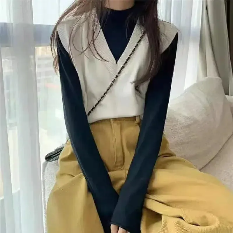2024 Goocheer Women’s Knitted Sweater Vest - Spring Autumn Streetwear