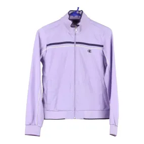 Age 11-12 Champion Track Jacket - Large Purple Polyester