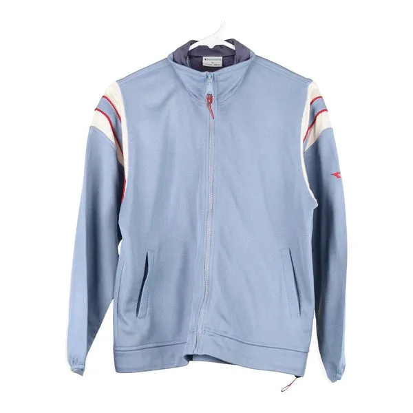 Age 11-12 Diadora Track Jacket - Large Blue Polyester