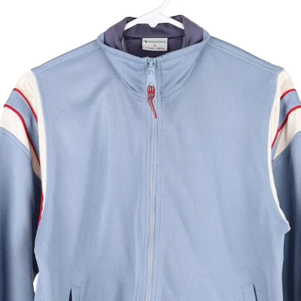 Age 11-12 Diadora Track Jacket - Large Blue Polyester