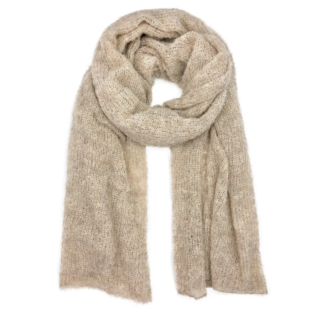 Almond Ultra Plush Alpaca Scarf | CozyCouture®