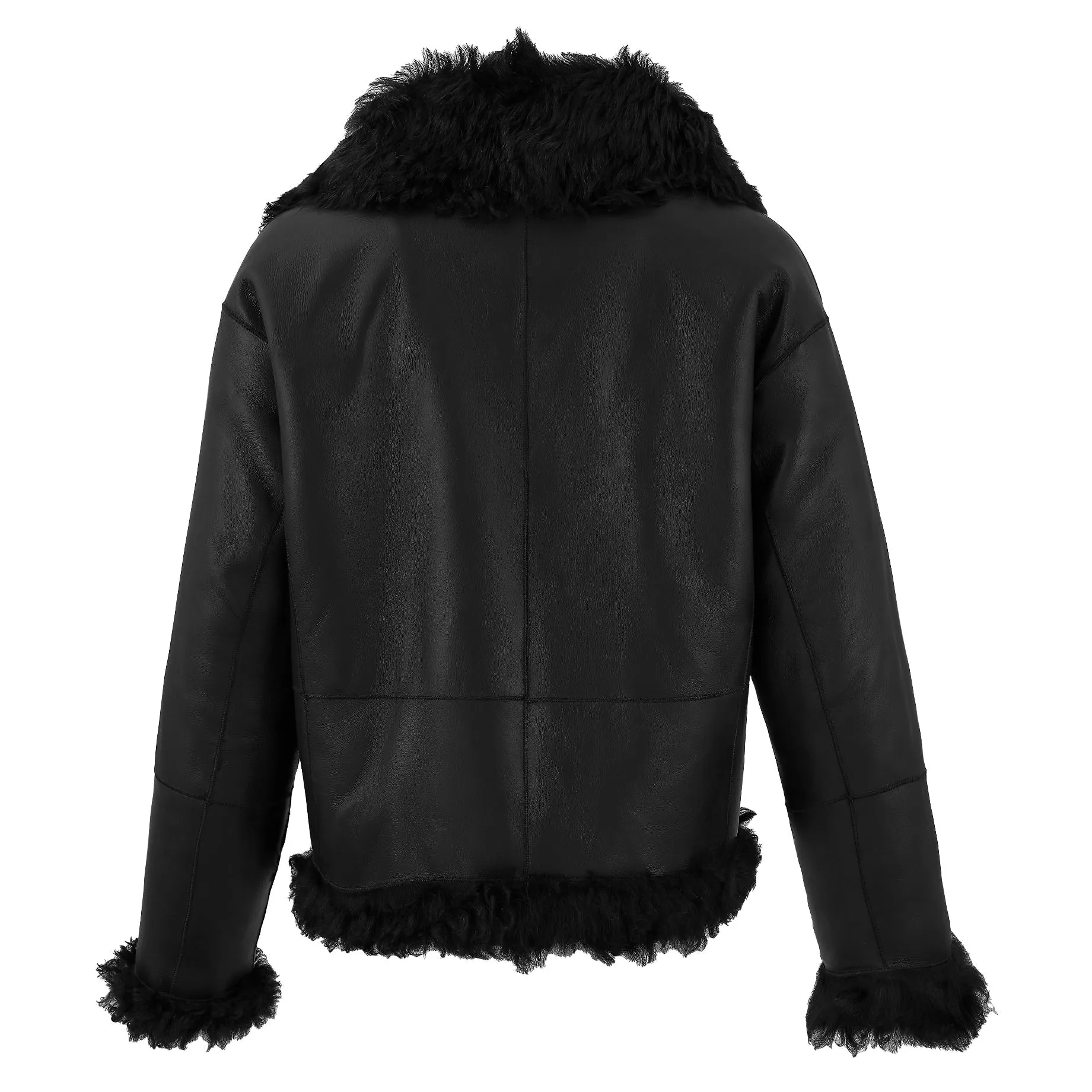 Anthea Reversible Shearling Jacket - Jet Black