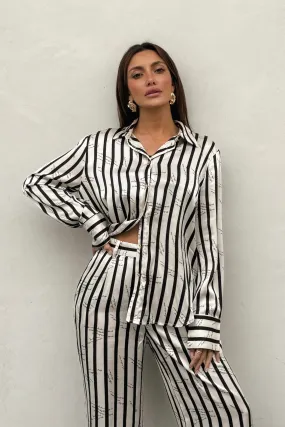 Antoinette 2-Piece Satin Pants Set