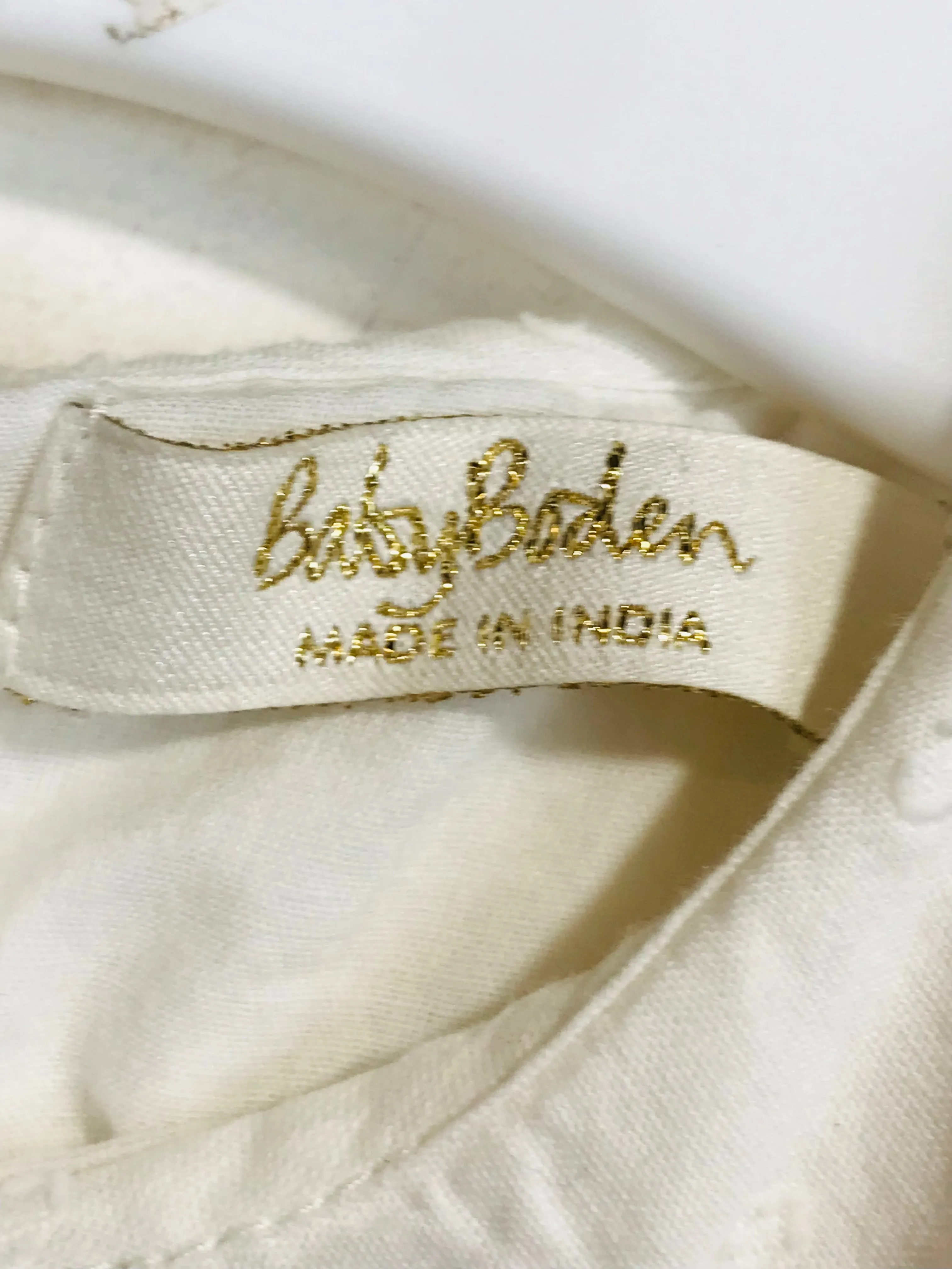 Baby Boden Kid's Cotton Embroidered Jumpsuit | 12-18 Months | White