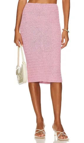 Bahia Maria Maxi Rose Midi Skirt in Pink