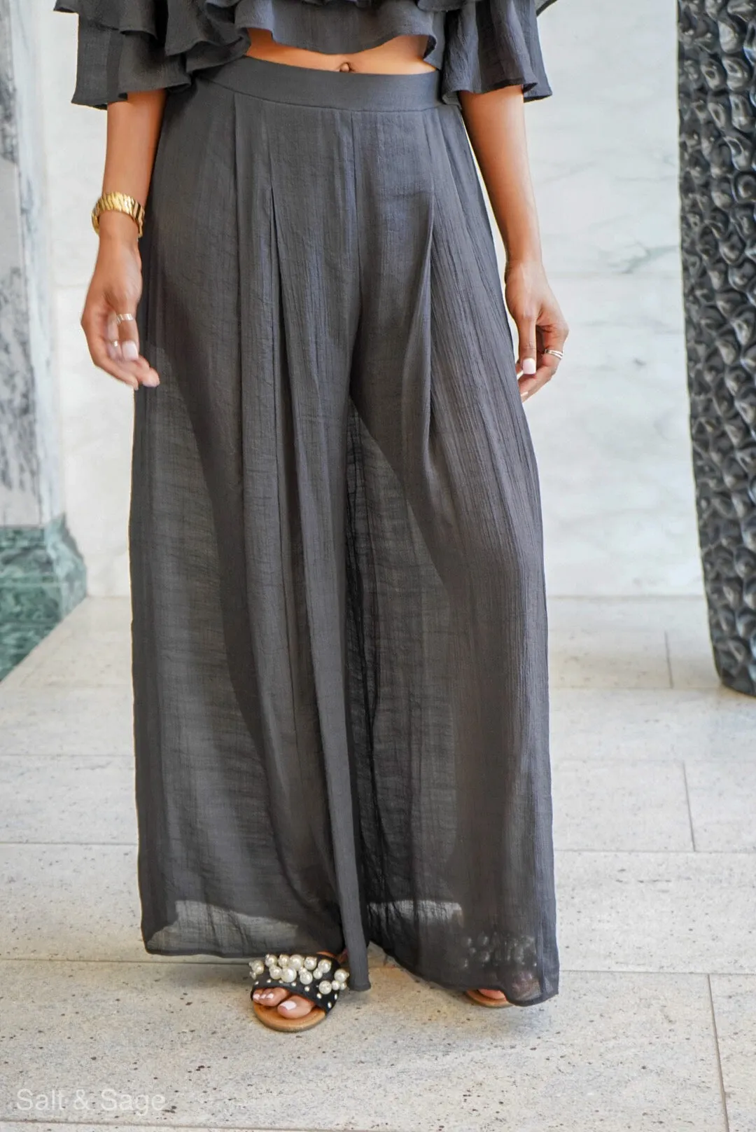 Breeze Off The Pond Set- Black