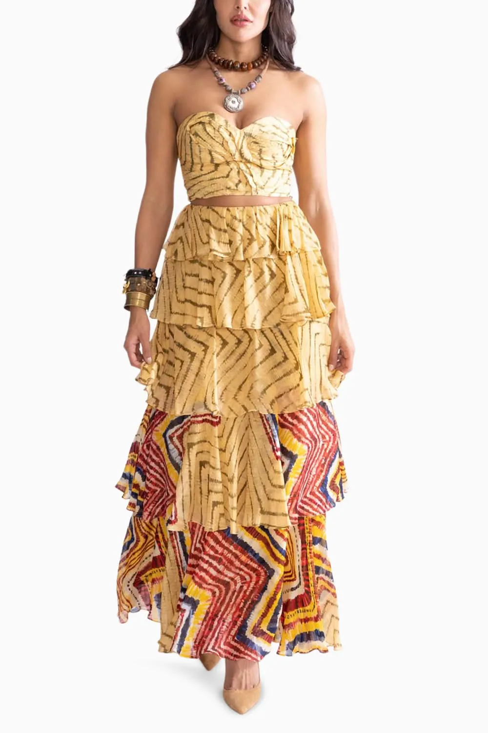 Candy Yellow Bustier with Amelia Skirt