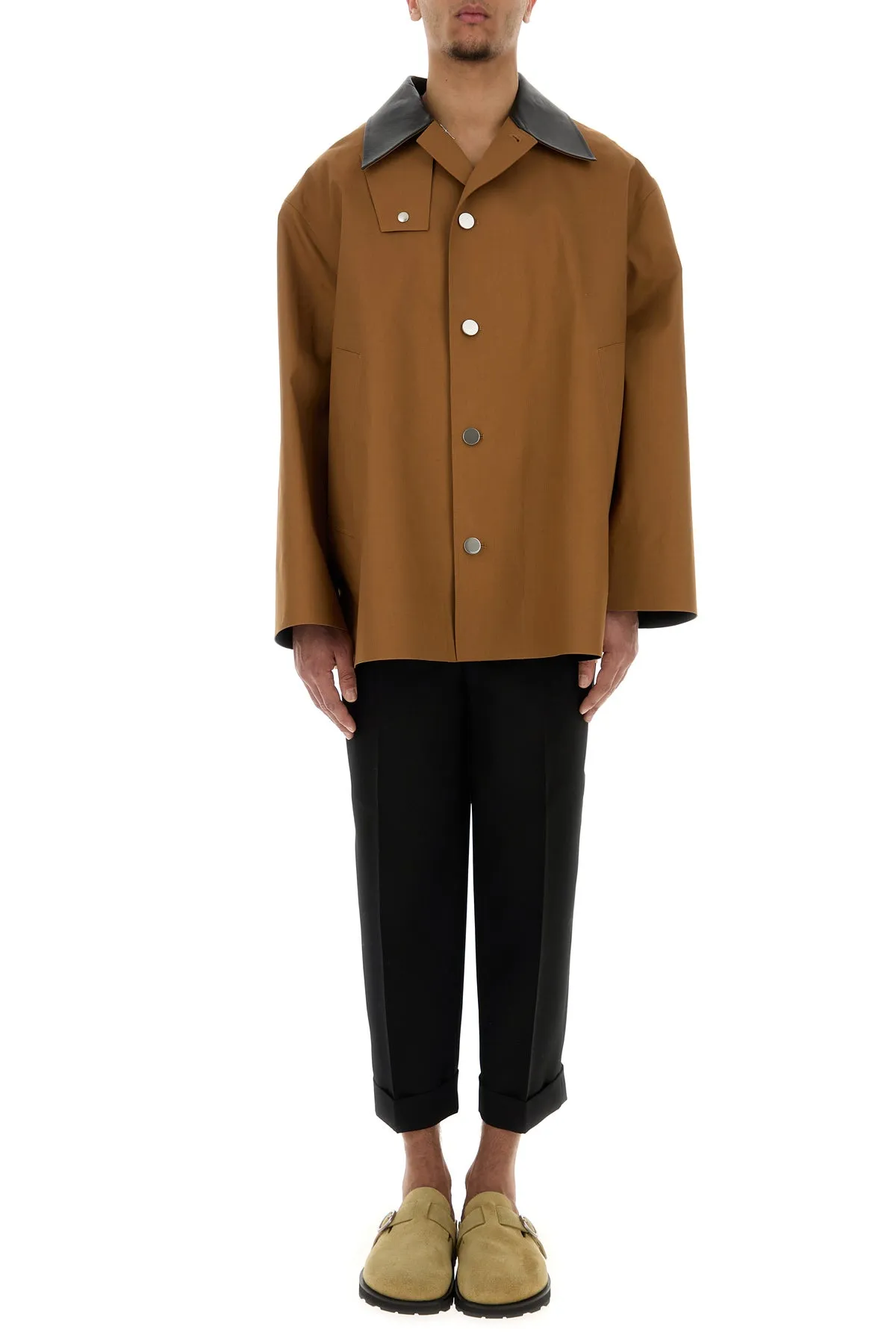 Caramel cotton trench coat