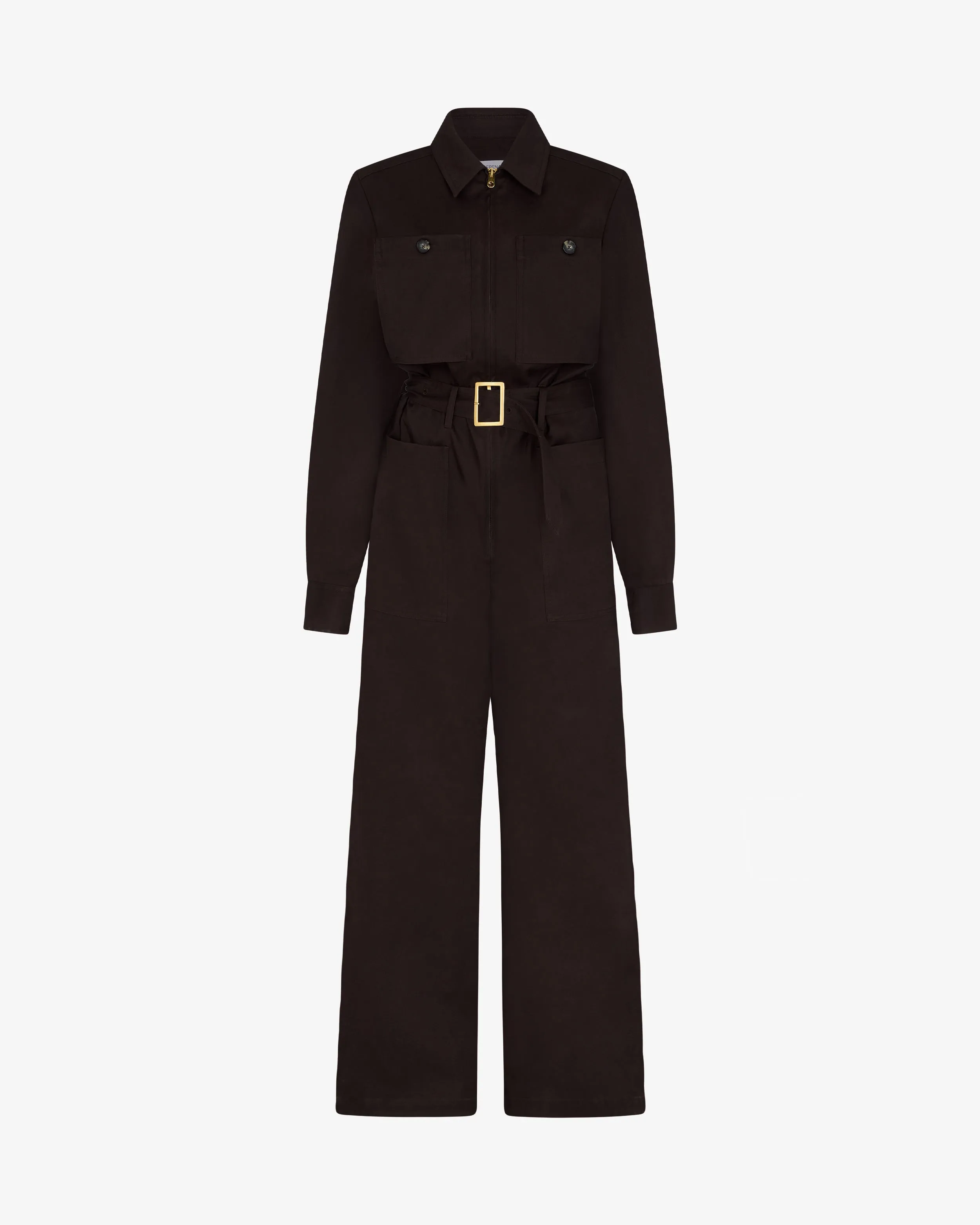 Cargo Jumpsuit - Chocolate Brown