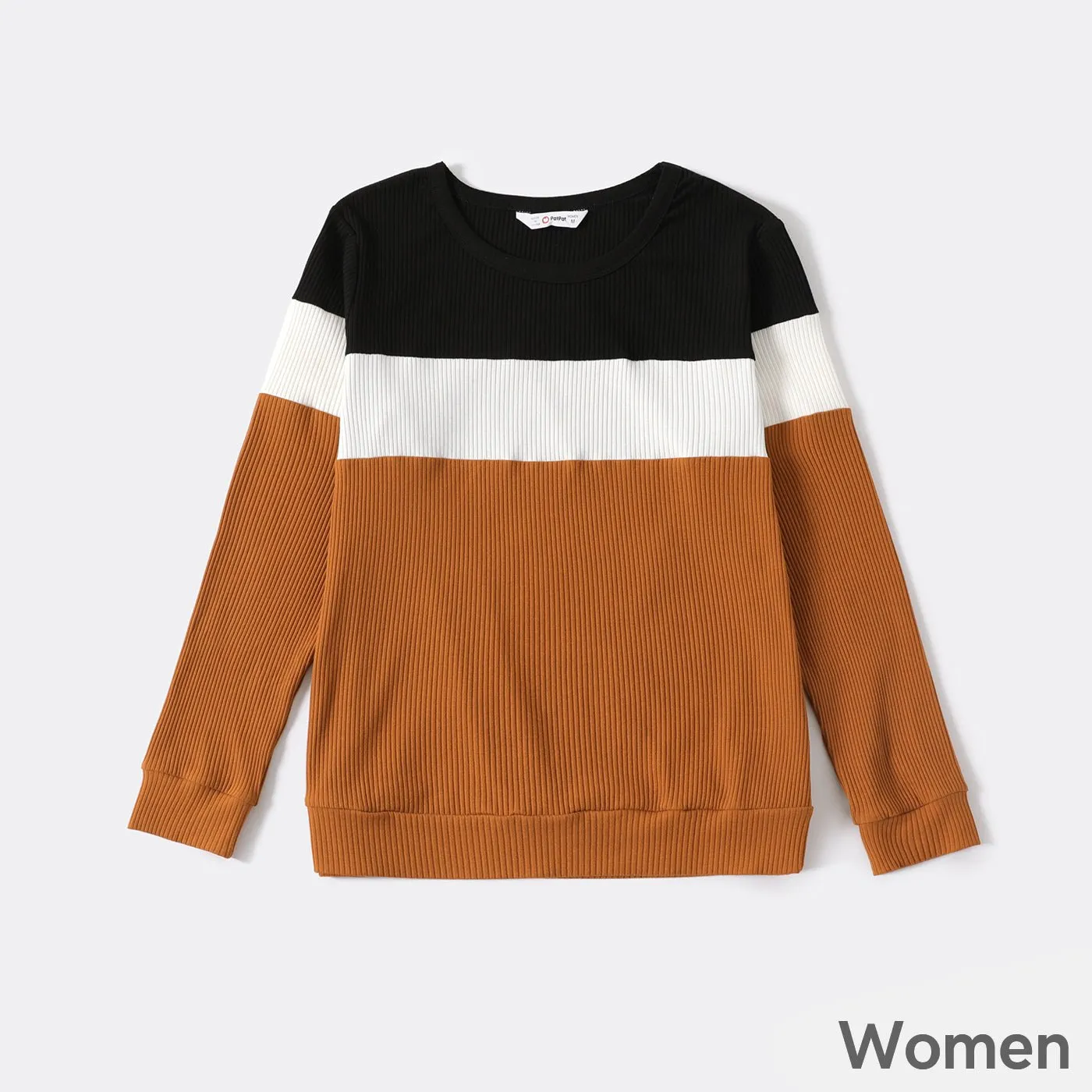 Color Block Family Matching Crewneck Long-sleeve Sweatshirts