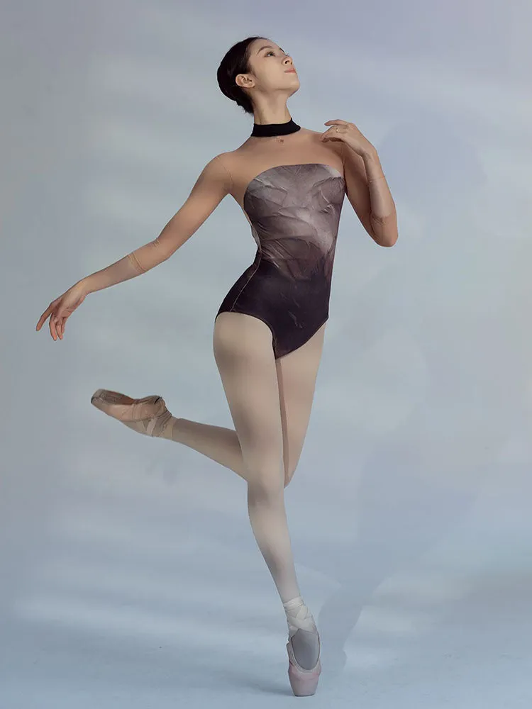 Dance Print Long-sleeved Leotard Ballet Training Clothes