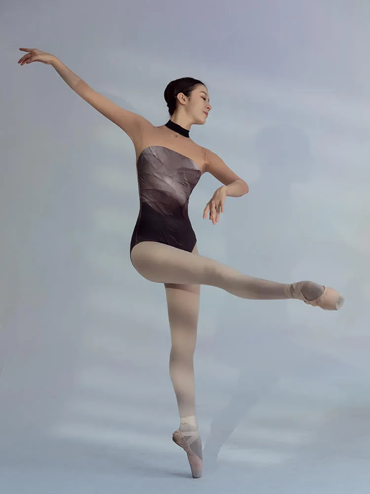 Dance Print Long-sleeved Leotard Ballet Training Clothes