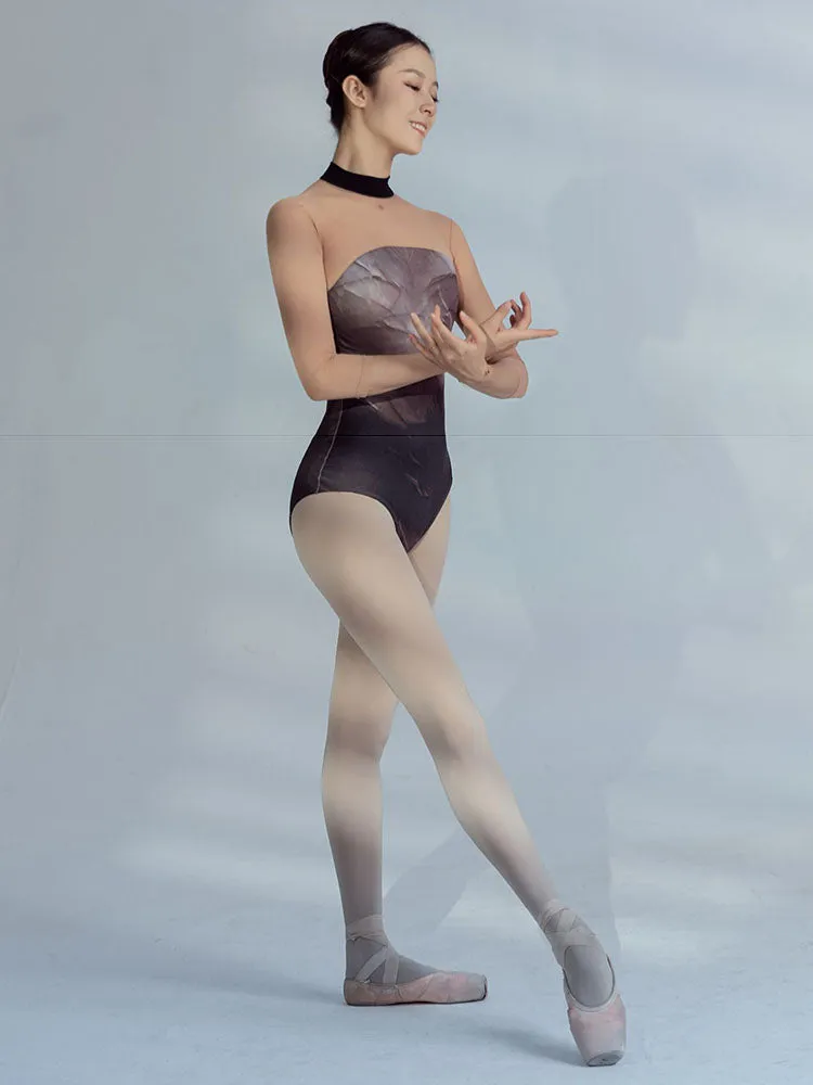 Dance Print Long-sleeved Leotard Ballet Training Clothes