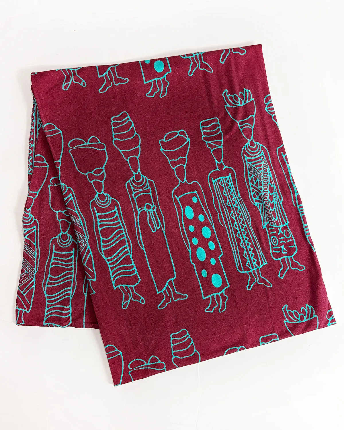 Ebi horizontal Scarf - Burgundy