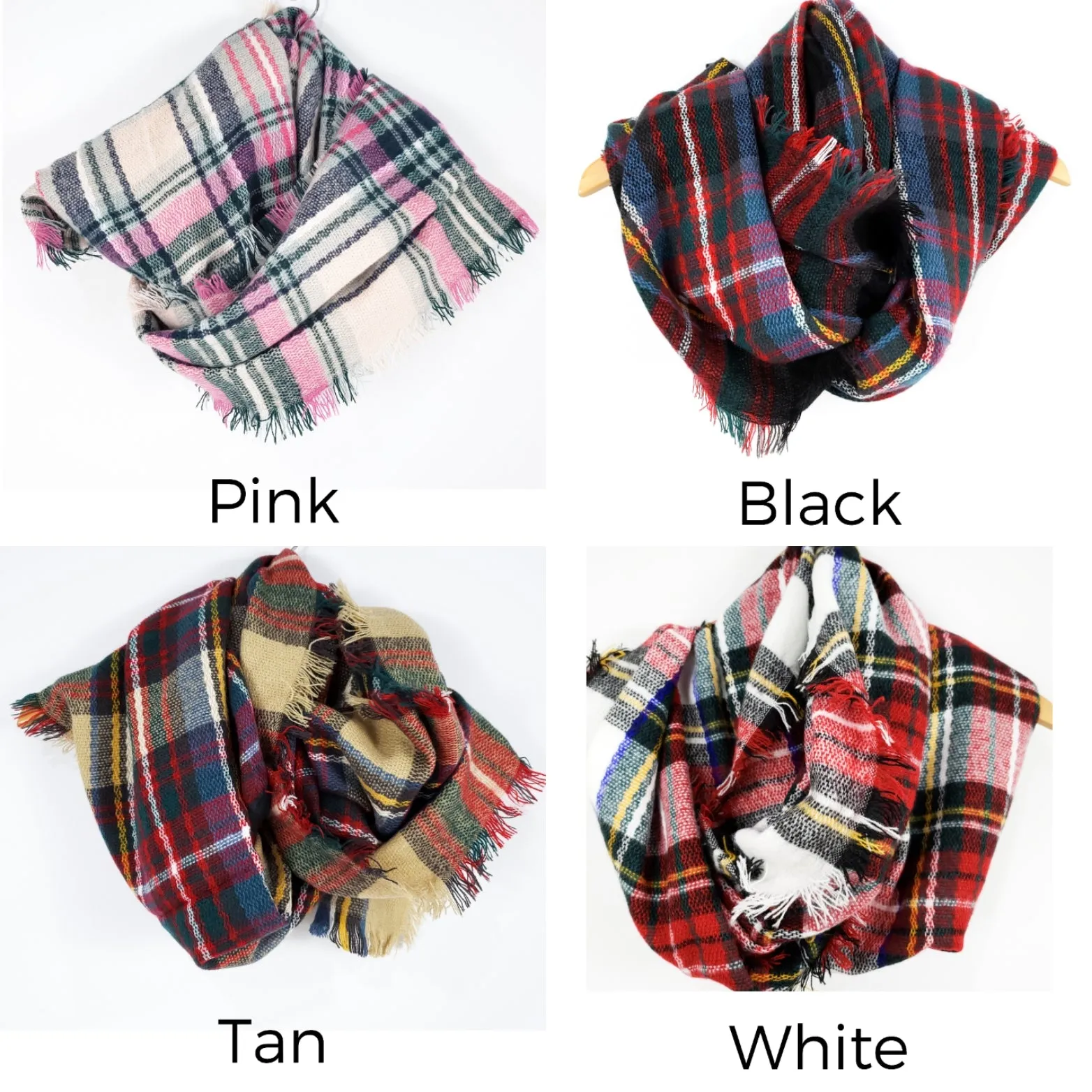 Fireside Plaid Scarf (Tan)