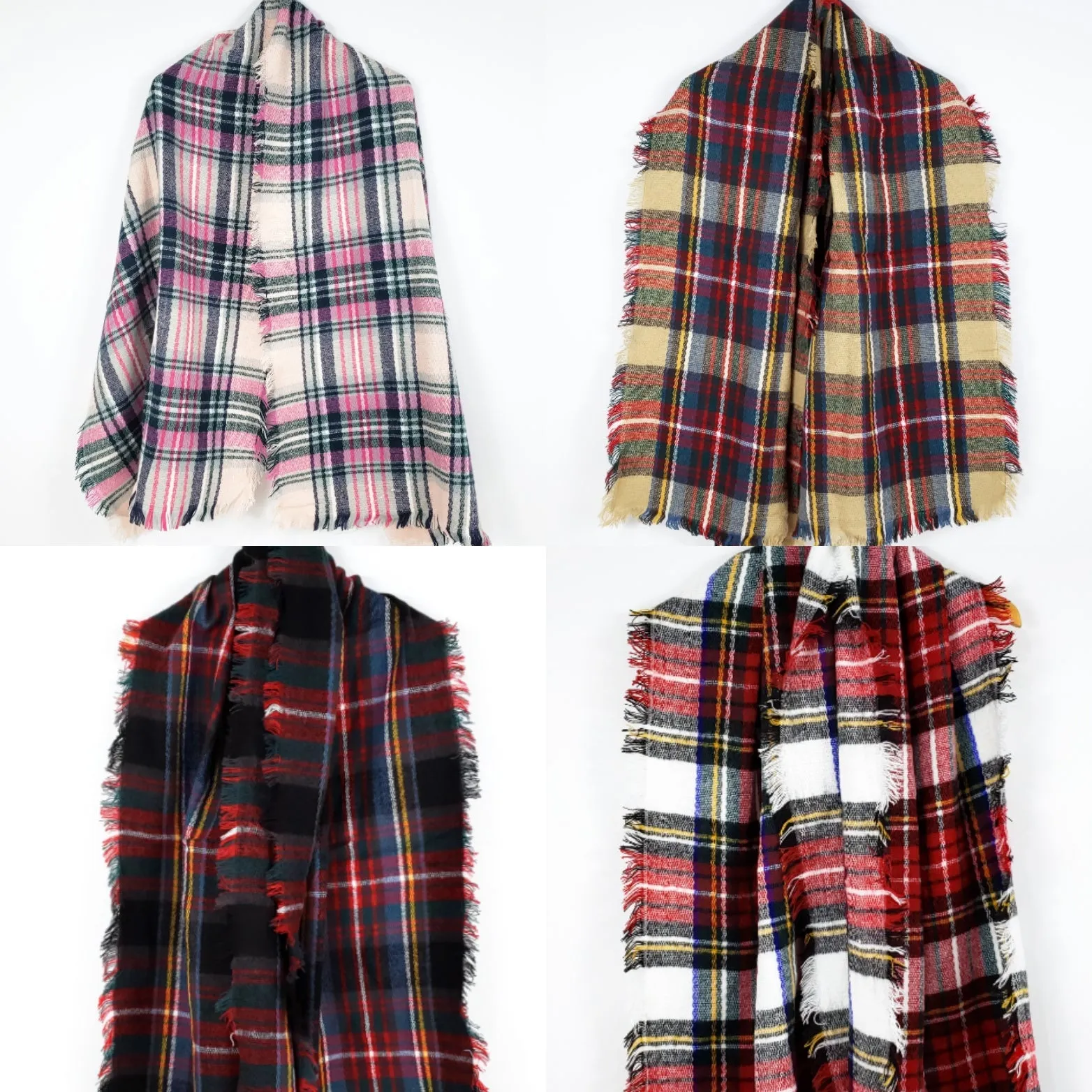 Fireside Plaid Scarf (Tan)
