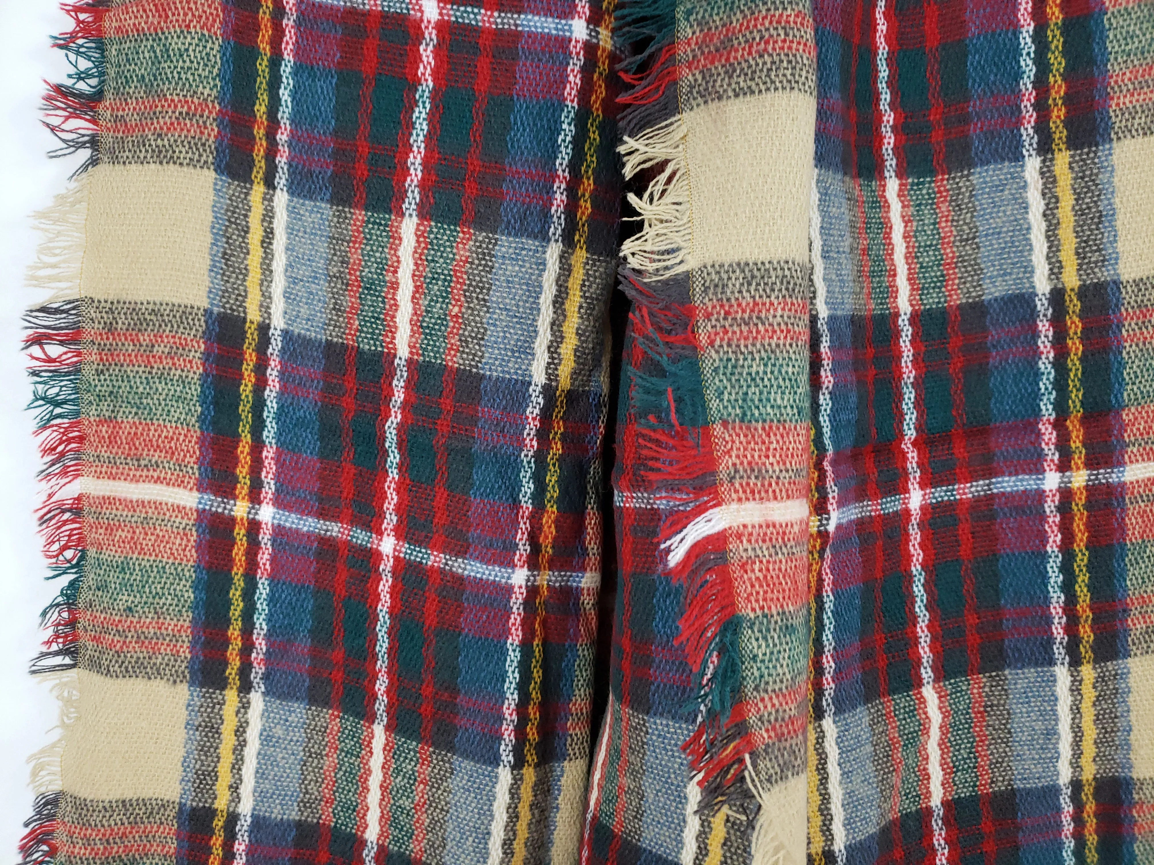 Fireside Plaid Scarf (Tan)