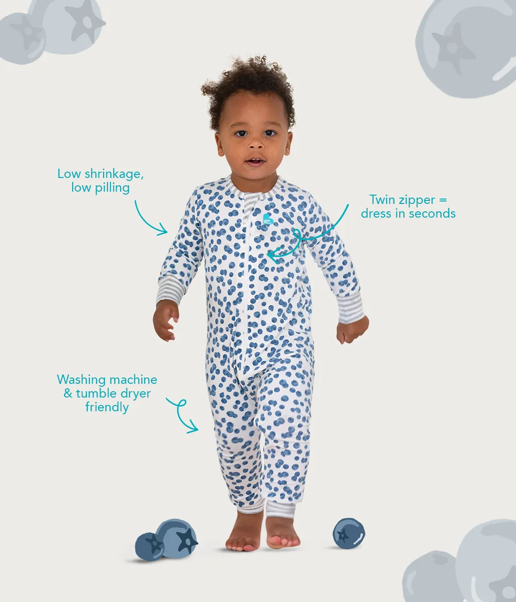 Footless Romper Cotton Green Moonscape
