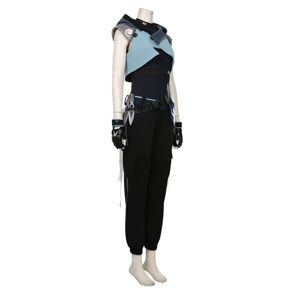 Game Valorant Jett Cosplay Costume Halloween Jumpsuit Outfits