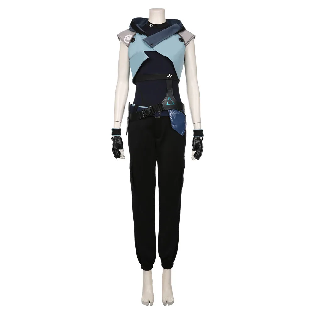 Game Valorant Jett Cosplay Costume Halloween Jumpsuit Outfits