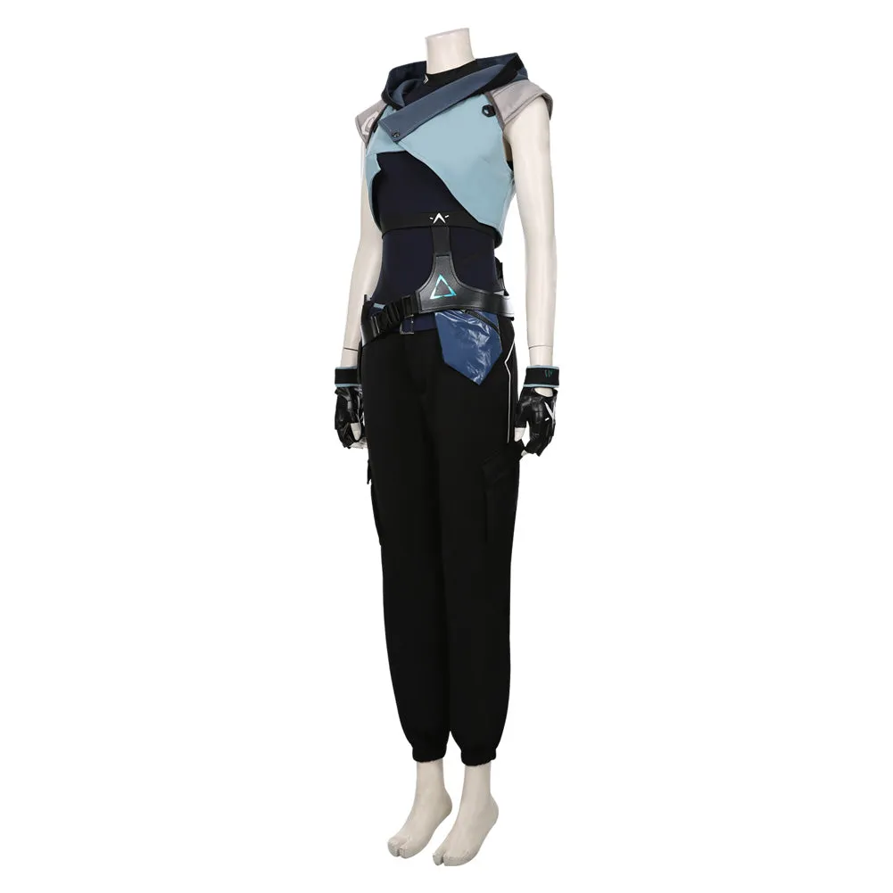 Game Valorant Jett Cosplay Costume Halloween Jumpsuit Outfits