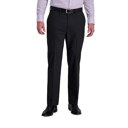 Haggar Mens Classic fit Dress Pants 34 / 32 Grey Stretch