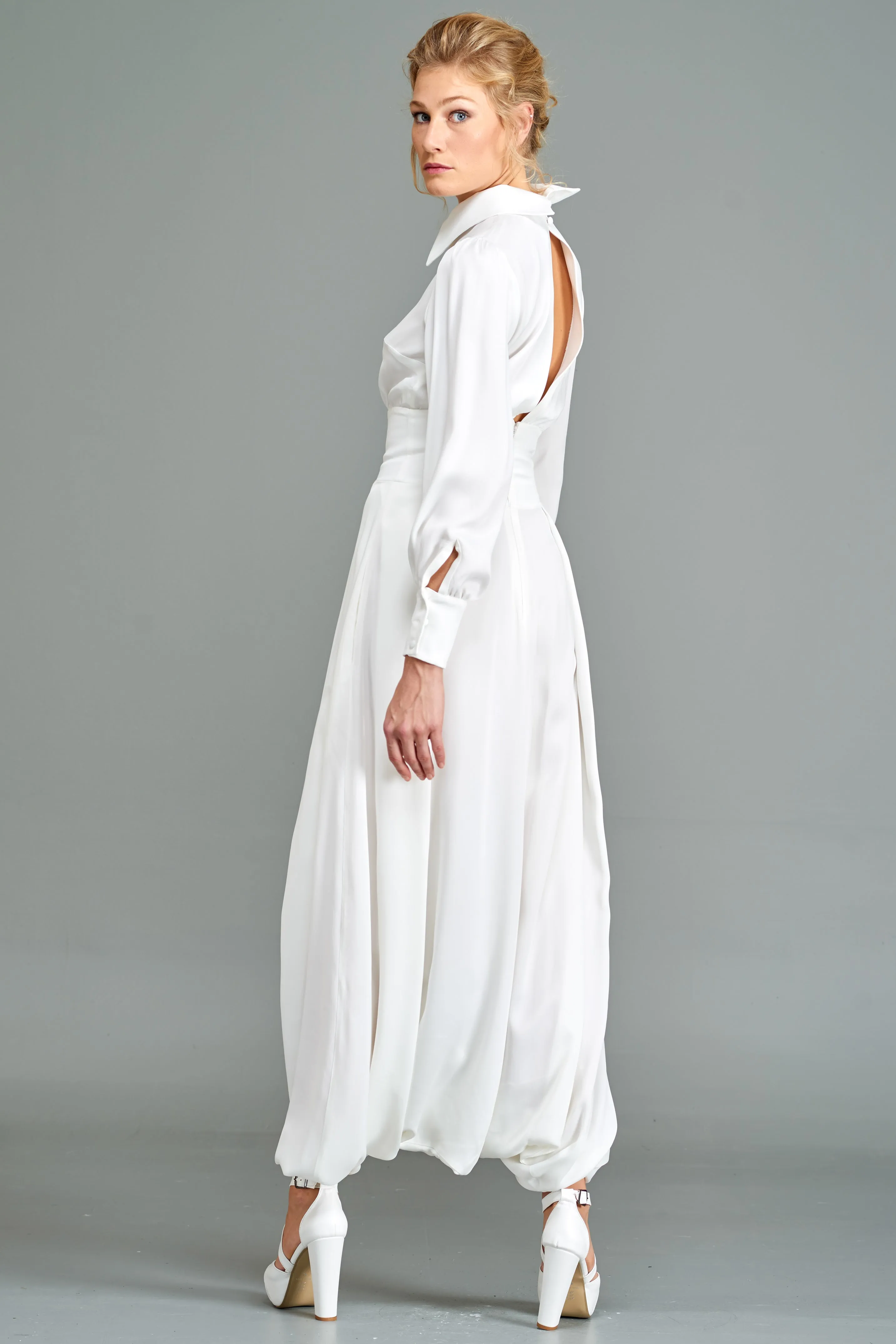 High-Neck Casual Jumpsuit