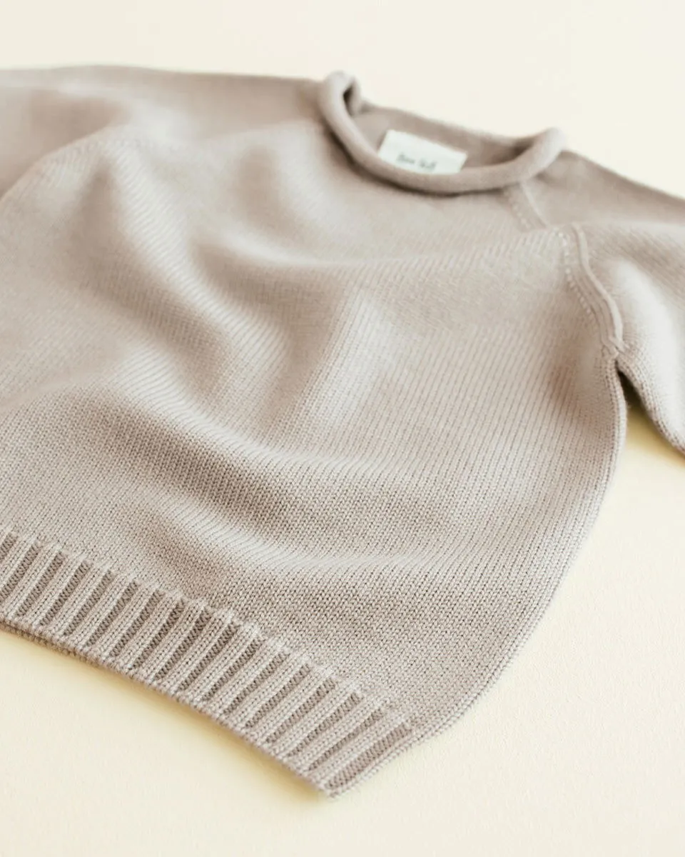 Hvid Sweater Georgette Pebble
