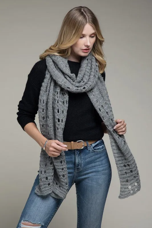 Knit Oblong Scarf