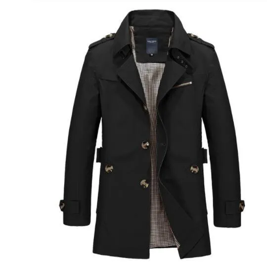 Lazanow Men's High Quality Trench Coat