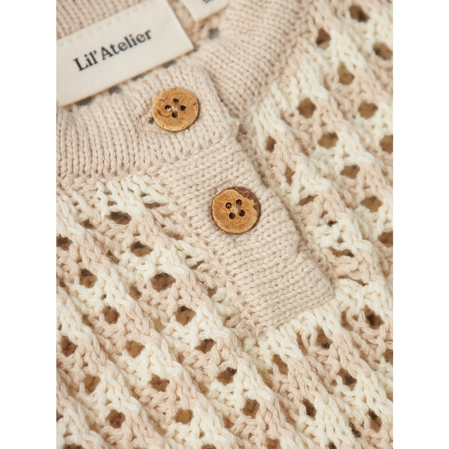 Lil'Atelier Turtledove Gray Morn Boa Knit Vest
