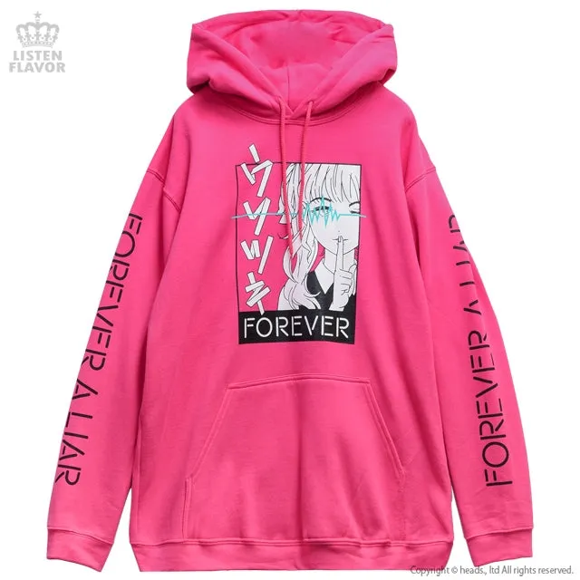 Listen Flavor Pink Usotsuki Forever Hoodie