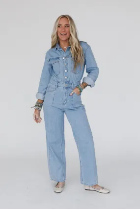 Little Extra Denim Jumpsuit - Light Denim