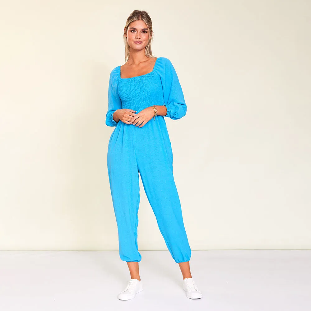 Luna Jumpsuit (Aqua)