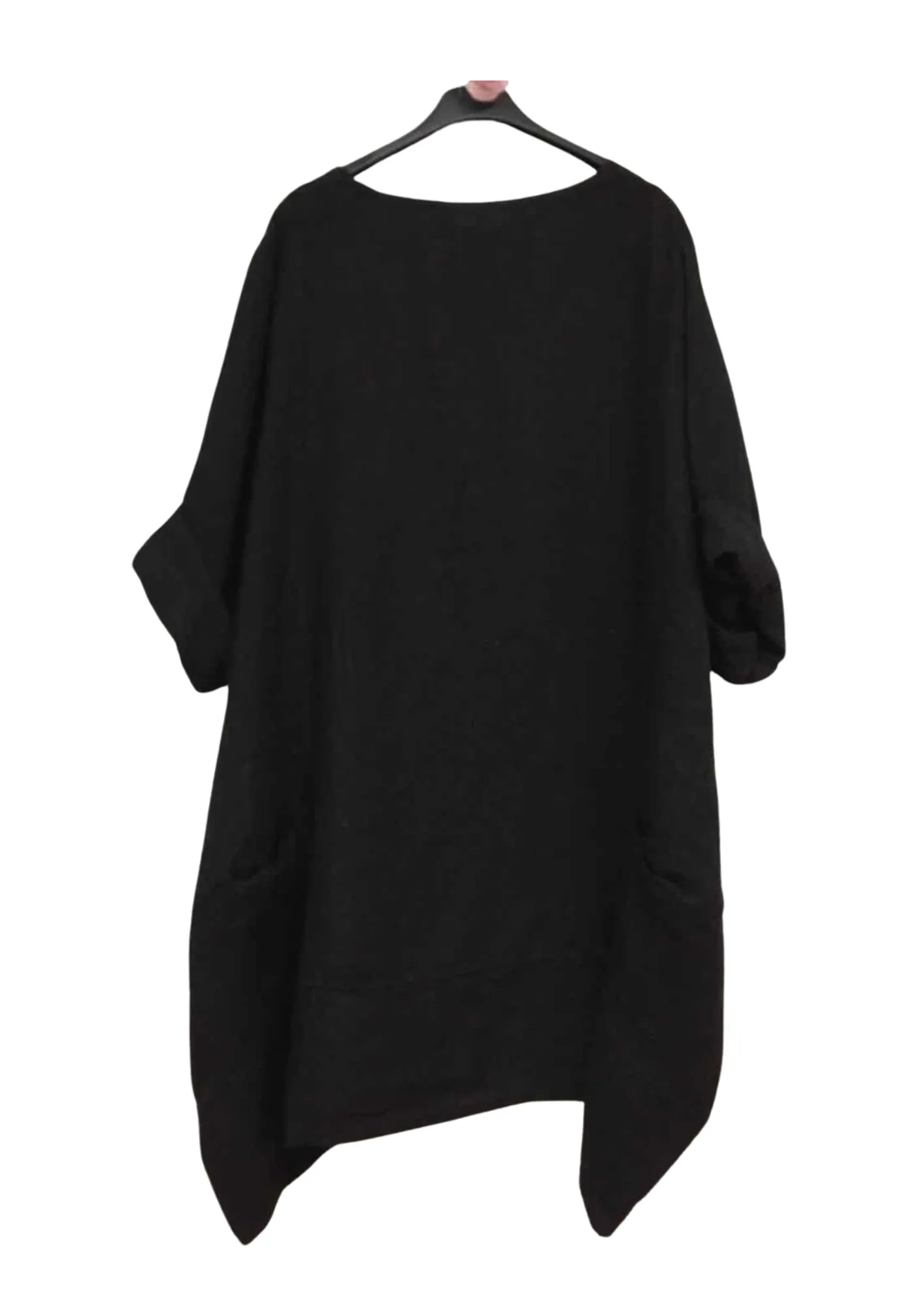 Made In Italy Oversized Linen Plus Size Tunic Top