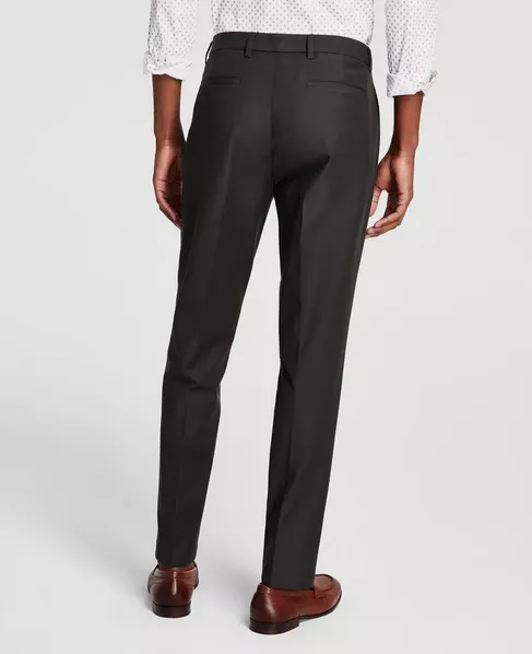 Michael Kors Men's Classic Fit Flat Front Cotton Dress Pants Dark Olive 40 x 30