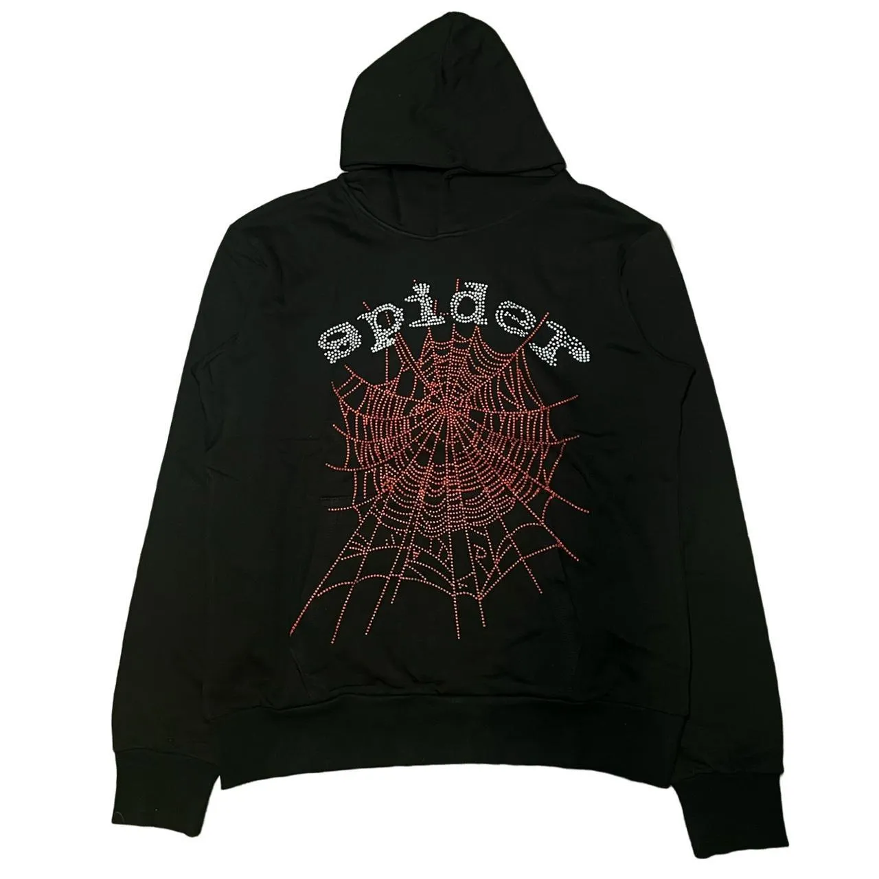 NEW Spider Worldwide Men's Black and Red Hoodie, Sz M!