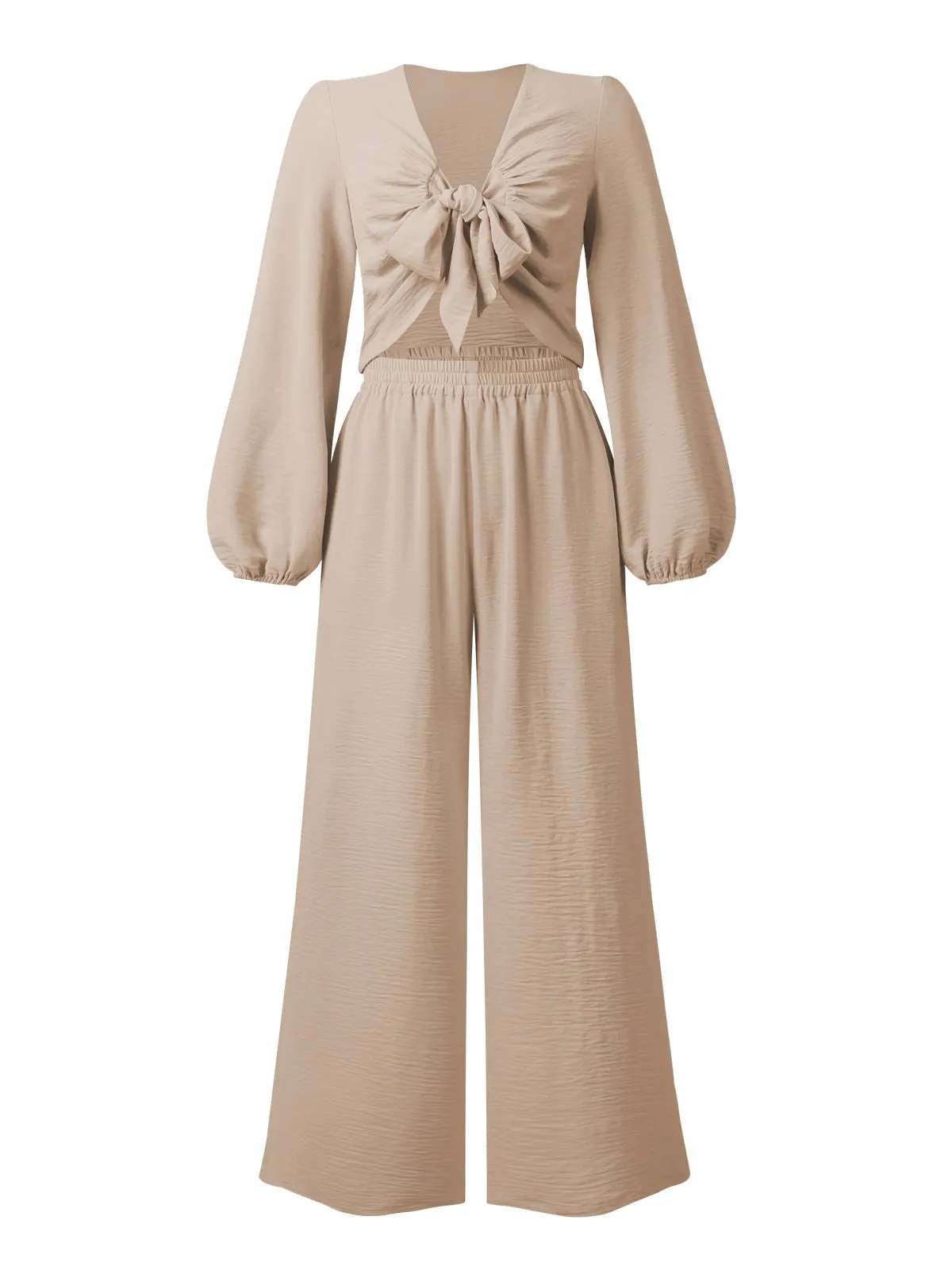 Olive Knot Front Elegance Jumpsuit