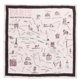 Paris Map Square Scarf