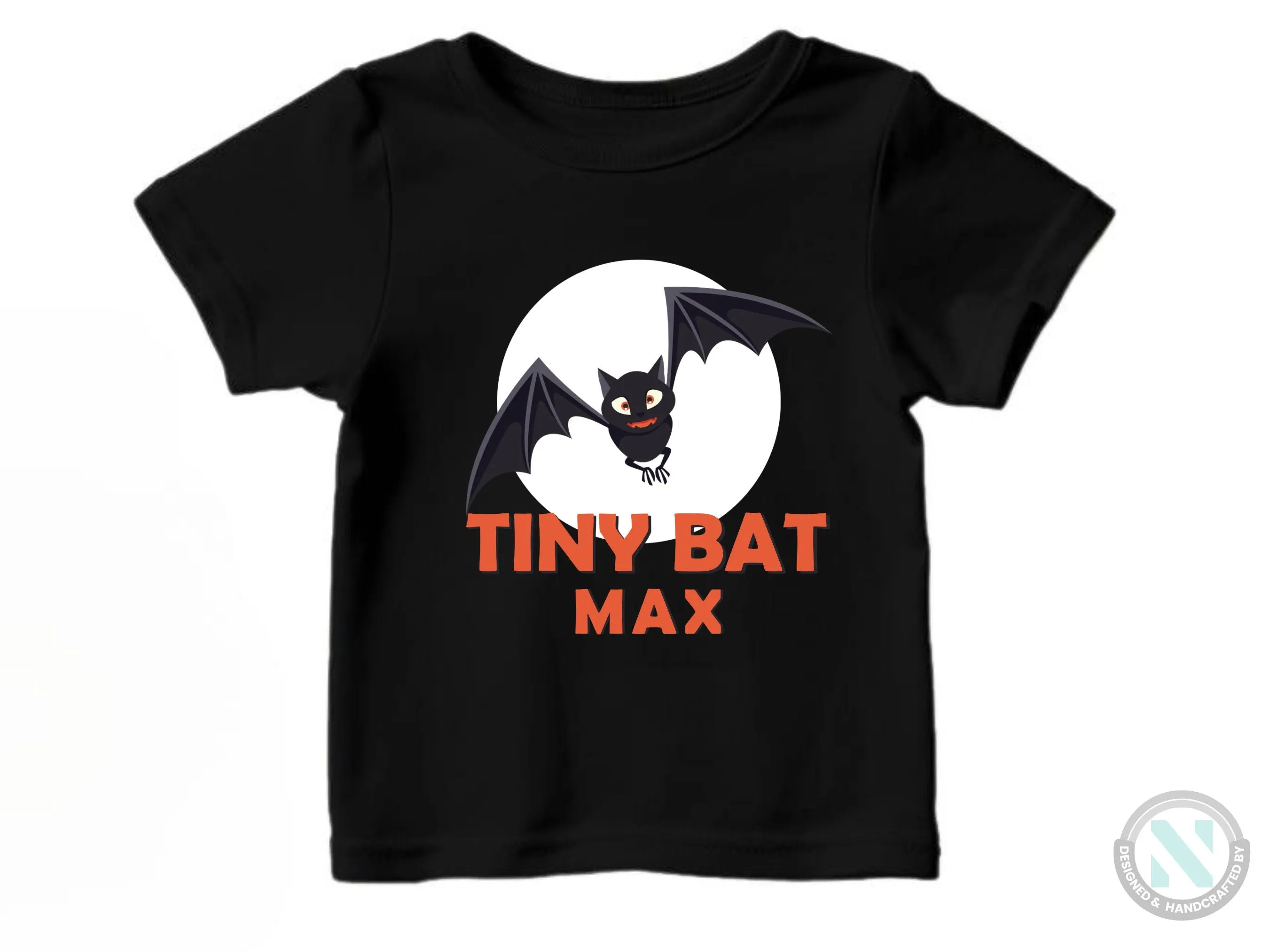 Personalize Baby Bodysuit With "Tiny Bat", Ideal First Halloween Party Gift for Boys