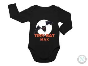 Personalize Baby Bodysuit With "Tiny Bat", Ideal First Halloween Party Gift for Boys