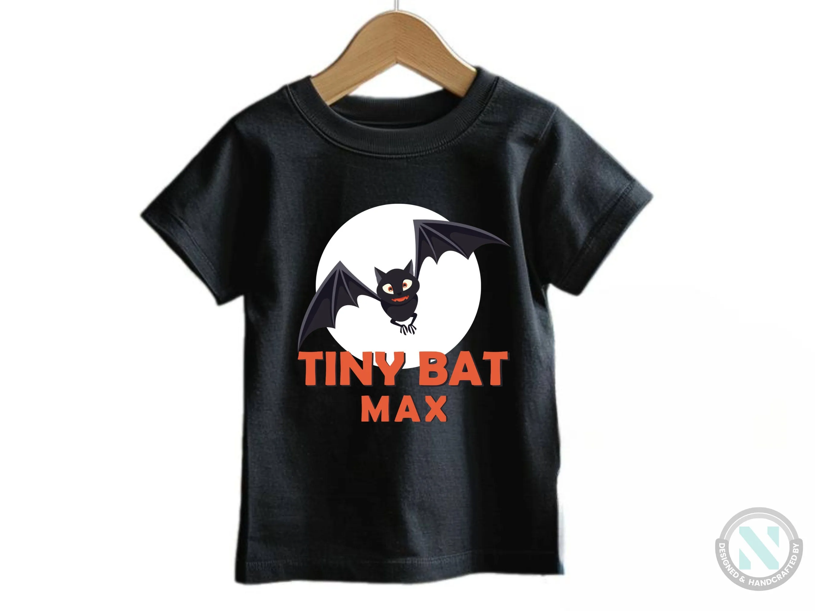 Personalize Baby Bodysuit With "Tiny Bat", Ideal First Halloween Party Gift for Boys