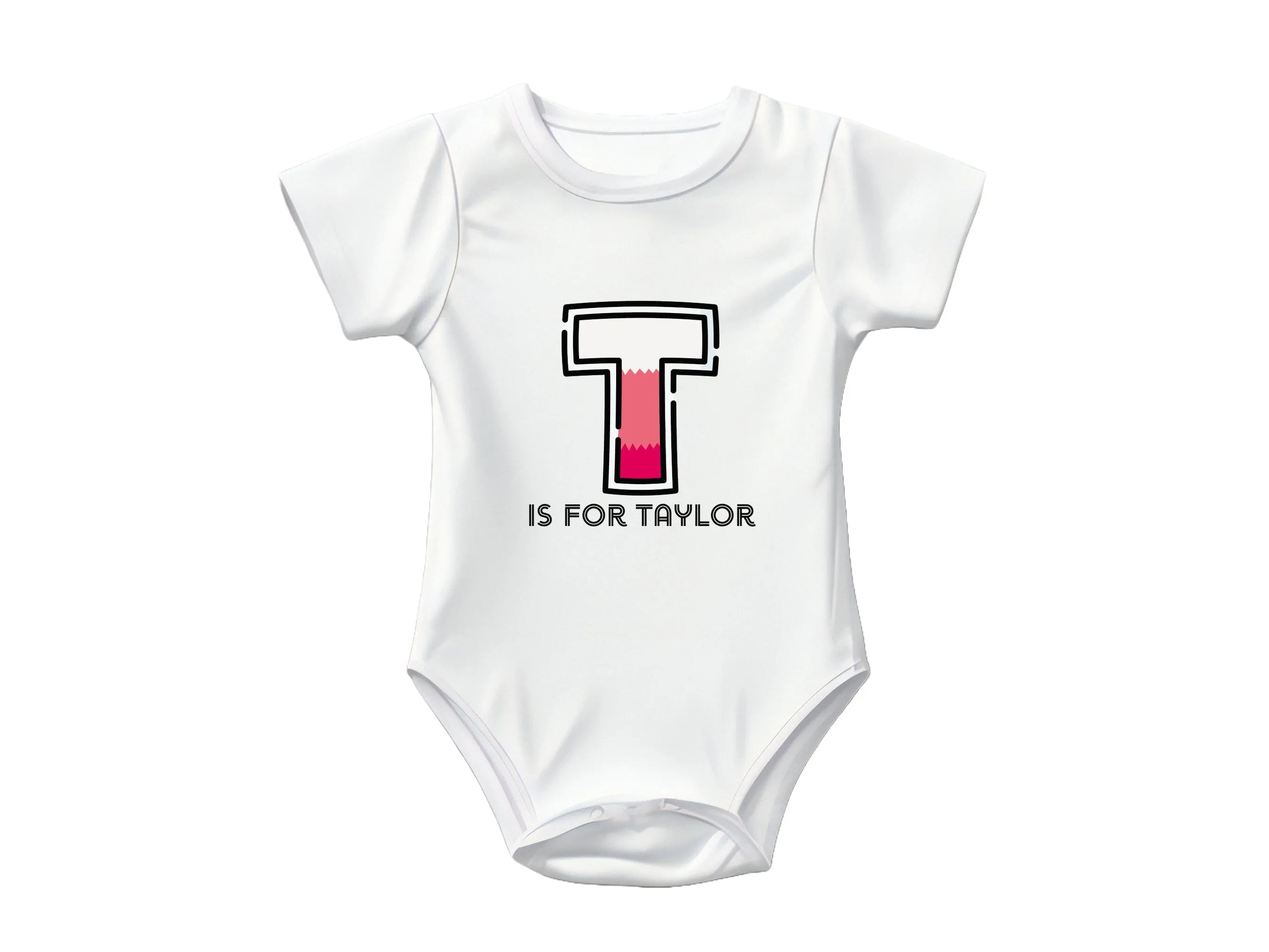 Personalized Kids Tshirt Gift For Toddler Girls - Custom Initials T On Shirt Gift