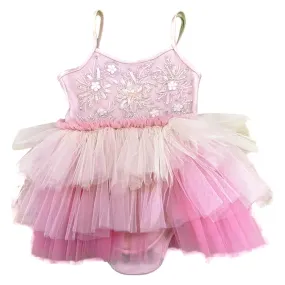 Pink Fleur Onesie Tutu Dress