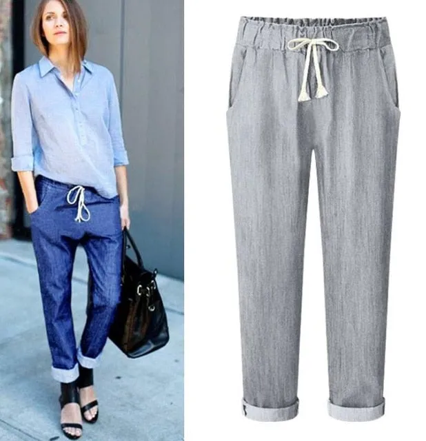 plus size M-6XL women's CASUAL harem pants