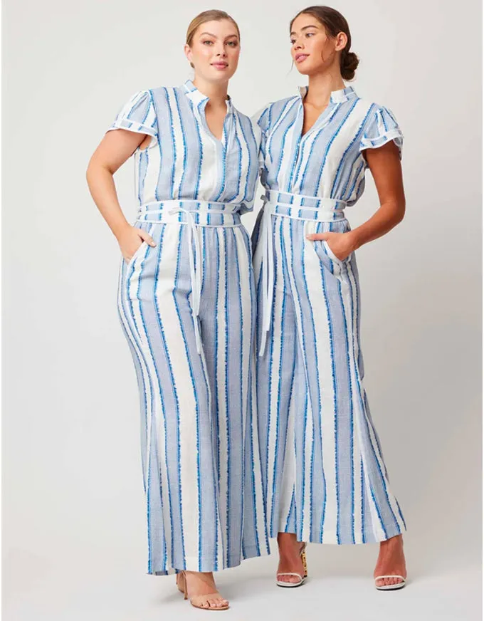 Positano Viscose Flutter Sleeve Jumpsuit