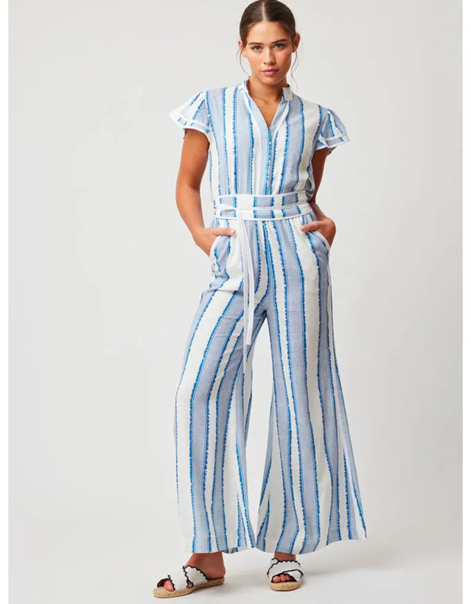 Positano Viscose Flutter Sleeve Jumpsuit