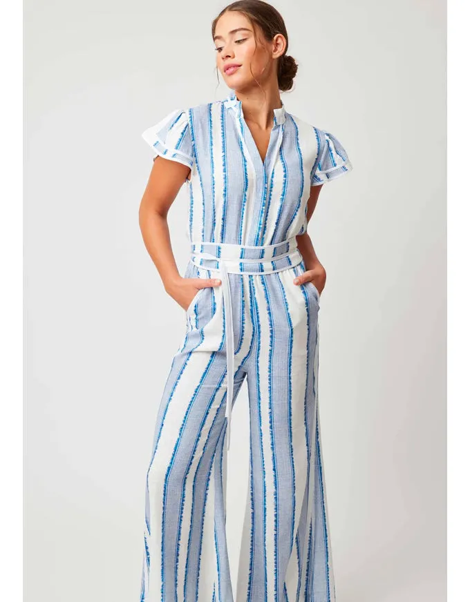 Positano Viscose Flutter Sleeve Jumpsuit