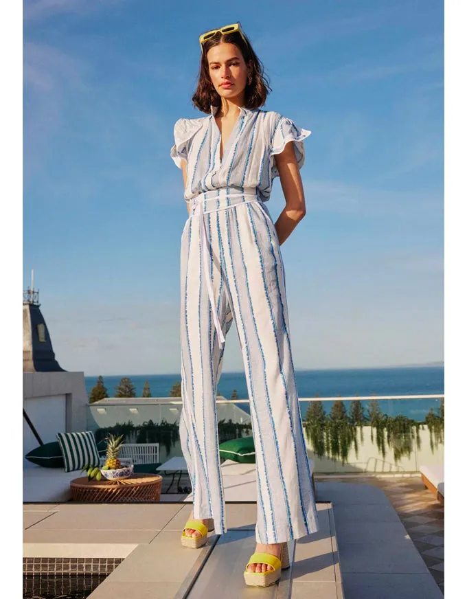 Positano Viscose Flutter Sleeve Jumpsuit