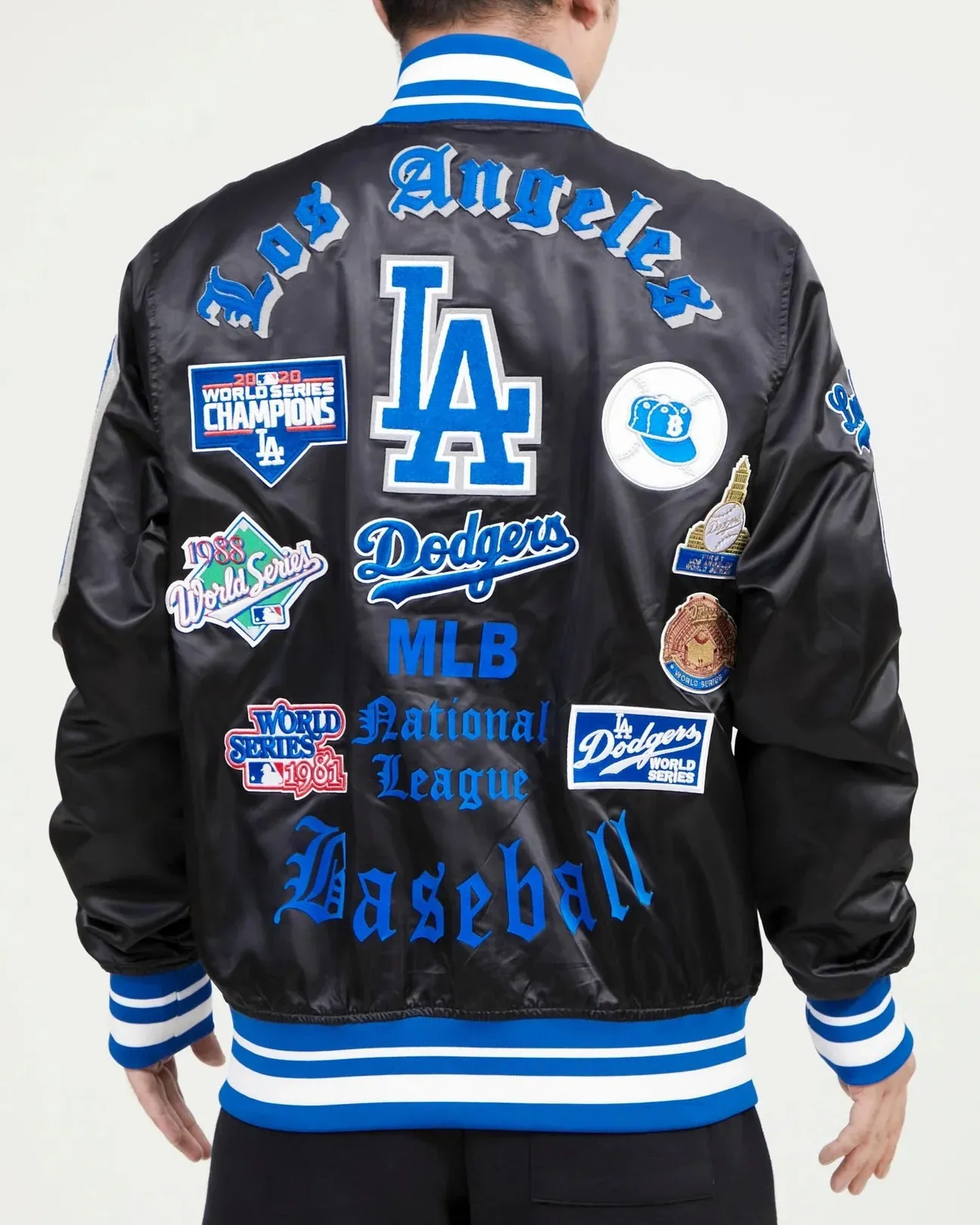 Pro Standard Jacket - Los Angeles Dodgers- Old English Stains - Black - LLD633531